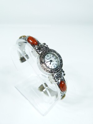Varsales Bracelet Style Analog Watch w/ Faux Stones - Needs Minor Repair