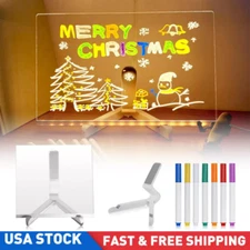 LED Note Board Light Up Acrylic Message Board LED Drawing Board Illuminated Kids