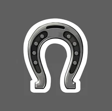 Horseshoe Sticker Lucky Pony Waterproof Animal Farm Country Gift NEW
