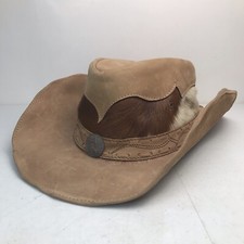 Bullhide Montecarlo Suede Leather Tan Cowboy Western Hat Size Large