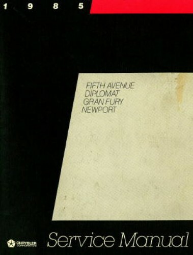Plymouth Chrysler and Dodge Service Manual 1985 Used - Picture 1 of 1