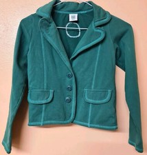 Tuc Tuc Jacket Green Button Front Cotton Stretch Age 10 Years