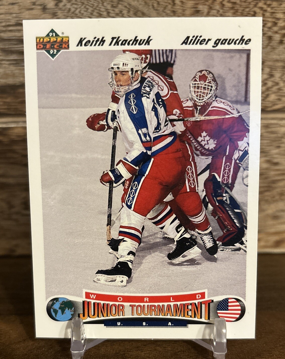 1991-92 Upper Deck French WJC Keith Tkachuk Rookie Card # 698 Team USA