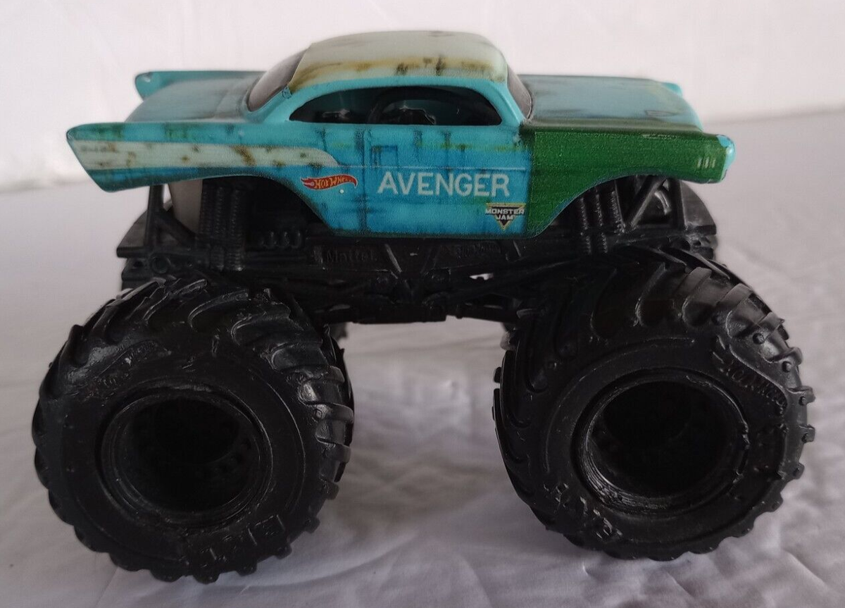 ホットウィール★ AVENGER 57 CHEVY ★ モンスタートラック Avenger Monster Jam '57 Chevy 4x4 Car Truck Hot Wheels Blue | eBay