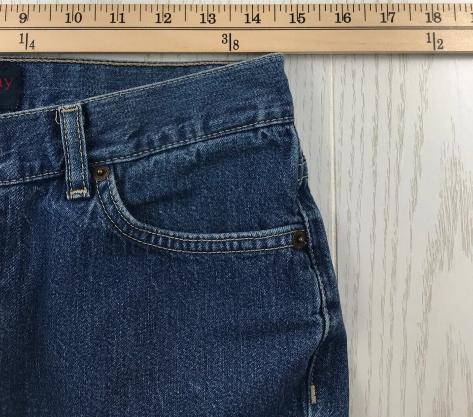 Vintage Y2K Tommy Hilfiger Womens Jeans 9 Dark Blue Straight Leg Button Fly 2000 - Image 3 of 4