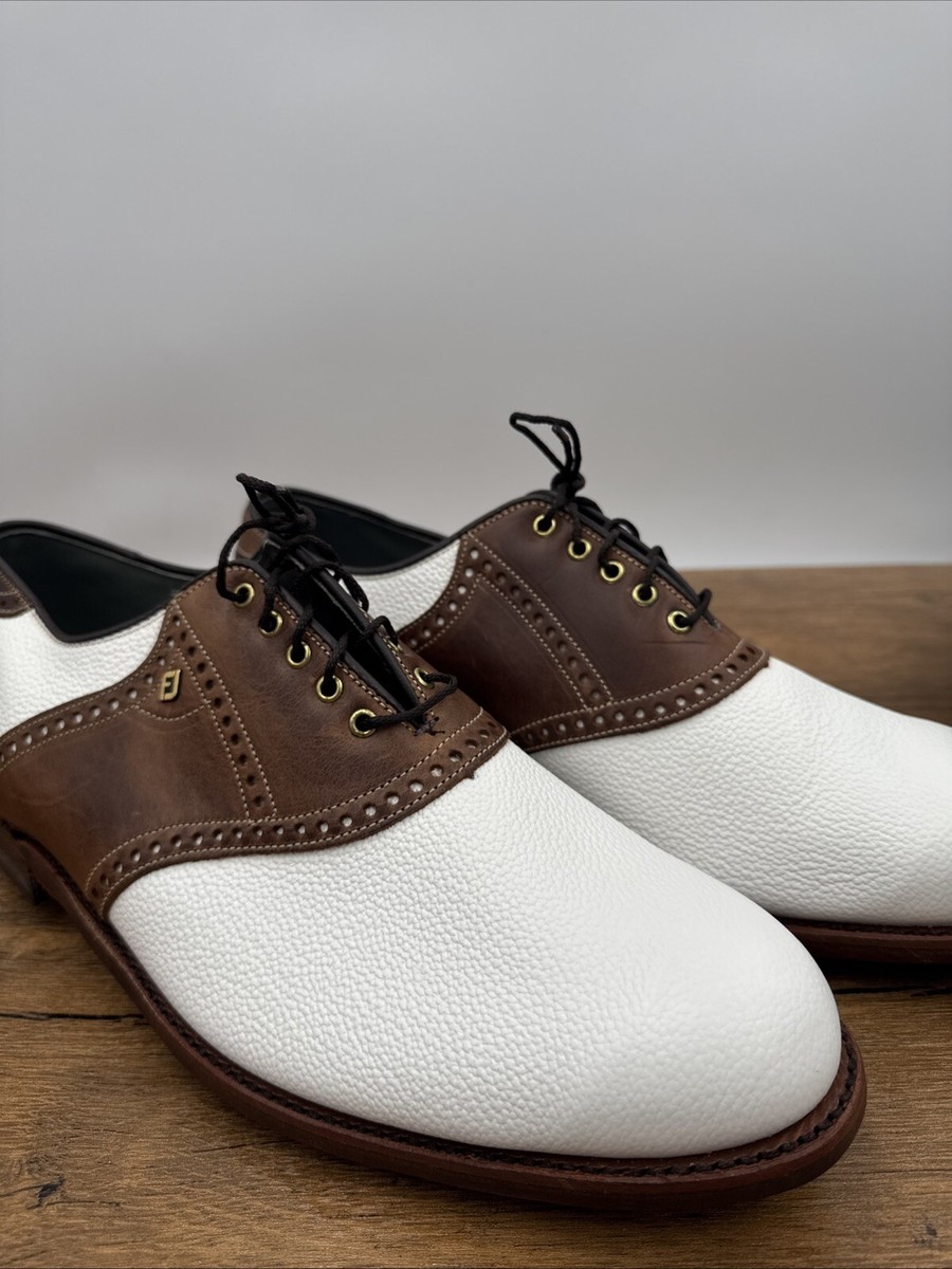シューズ(男性用) NEW Vintage Footjoy Classics Dry Shoes Vintage Footjoy Classics Dry Mens Golf Shoes 51498 White