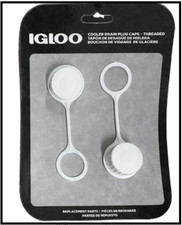 Igloo Cooler Threaded Drain Plug Caps with Plastic Tether 20049