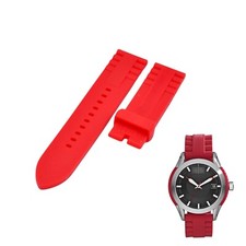 AX1227 22mm Red Rubber Watch Strap For Armani Exchange