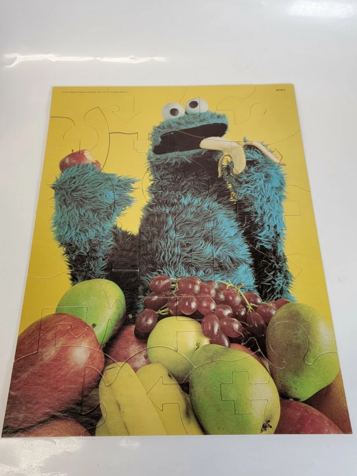 DE COLECCIÓN 1977 MB SESAME STREET MUPPETS 24 PIEZAS ROMPECABEZAS GALLETA MONSTRUO COMPLETO Foto 3 de 4