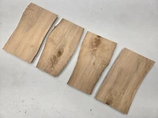 16" Set Of 4 Hard Maple Live Edge Lumber Wood Kiln Dried Board Slab