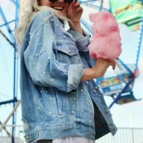 Distressed Denim Jean Jacket 