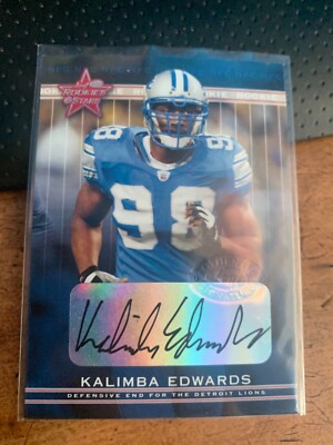 2002 Leaf Rookies and Stars Rookie Autographs #205 Kalimba Edwards