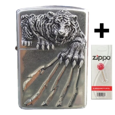 Zippo Lighter Tiger Claw NA Korea Unique Design  Genuine Windproof Engraved