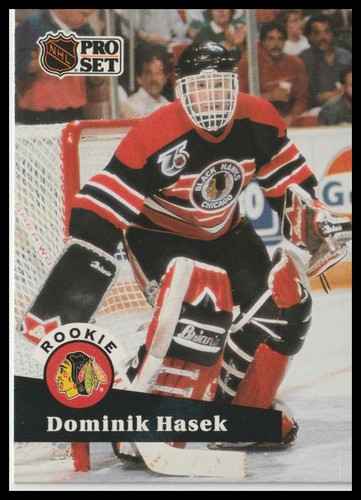 Dominik Hasek [French] #529 1991 Pro Set card