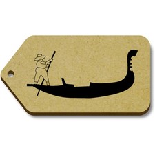 'Man Rowing in Gondola' MDF Gift / Luggage Tags (TG059353)