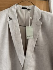 Livergy Mens 100% Pure Linen Jacket Blazer Beige Size Uk - 42 New With Tags