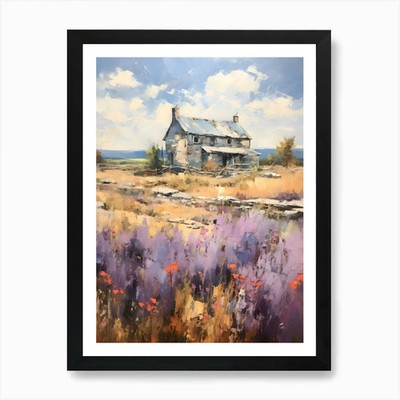 Old Stone Farm Cool Tones 4 Art Pri Framed Wall Art Poster Canvas Print Picture
