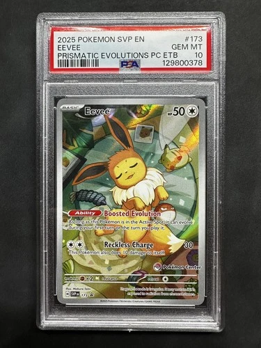 Eevee Pokemon Center Stamped PSA 10 - Svp 173 - Prismatic Evolutions - Pokemon
