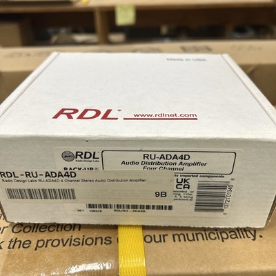 RDL RU-ADA4D Audio Distribution Amplifier Rack-Up Series   New In Box
