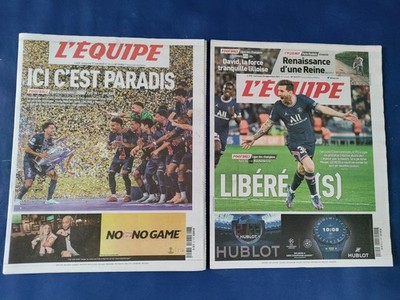 PSG SAMMLUNG / DIE LEGENDENSPIELE / Zeitungen Das Team 1/06/25 und 29/9/21