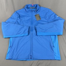 G/Fore G4 Golf Jacket Sleeve Logo Large Racer Blue Nylon Polyurethane MSRP $360