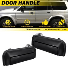 Exterior Door Handle For 97-2004 Mitsubishi Montero Sport Set Of 2 Front Black
