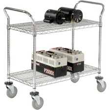 Nexel Wire Utility Cart 2 Shelves 800 Lb. Capacity 36"L x 24"W x 38"H