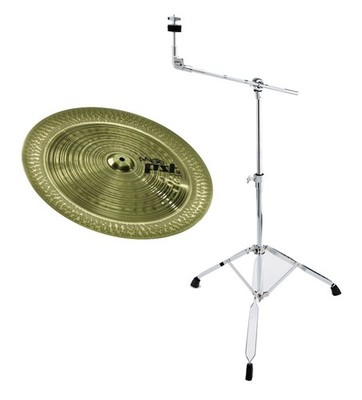 PAISTE 18'' PST 3 China BECKEN SCHLAGZEUG DRUMS BECKEN STATIV STÄNDER SET