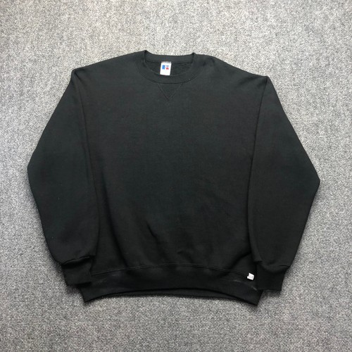 Vintage Russell Athletic Sweatshirt Mens XL Black Crewneck Made in USA