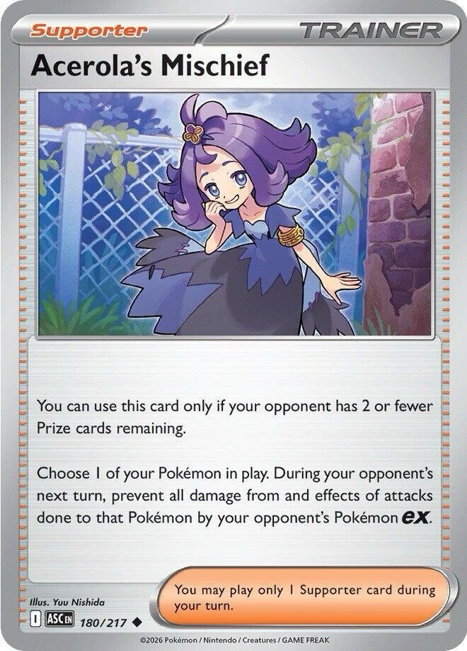 Acerola’s Mischief 180/217 - ASC Trainer - Ascended Heroes - Pokémon TCG NM