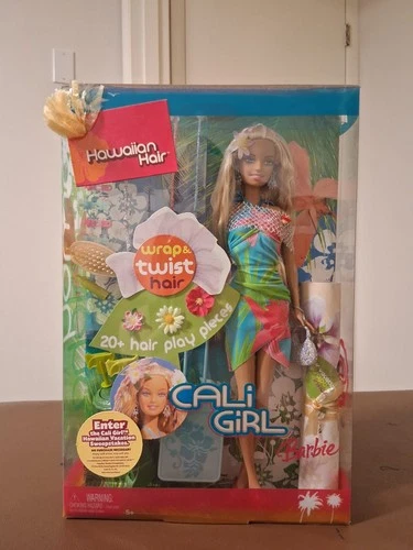 Barbie Hawaiian Hair  Cali Girl  W/Long Highlighted Hair Mattel ~ NRFB