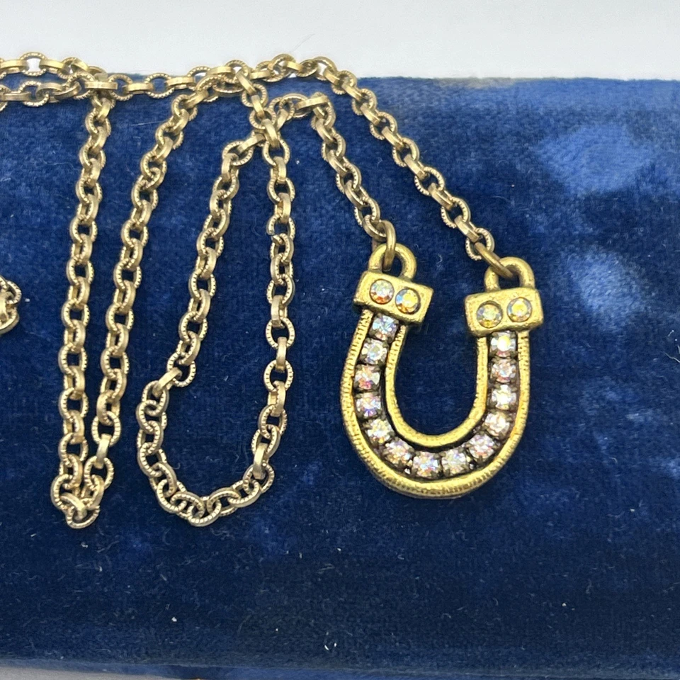 Maximal Art Chapado en Oro Cristal Iridiscente Zapato Collar 18" Foto 2 de 4