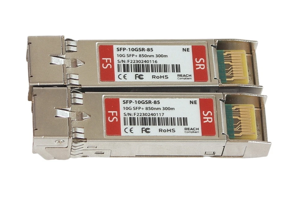 2x FS SFP-10GSR-85 - 10G SFP+ 850nm 300m Transceiver-Modul für CISCO Switches