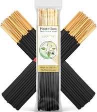 Jasmine Exotic Incense Sticks 7 Inch - Bulk 1 Bundle 85 to 100 Sticks - Natural 