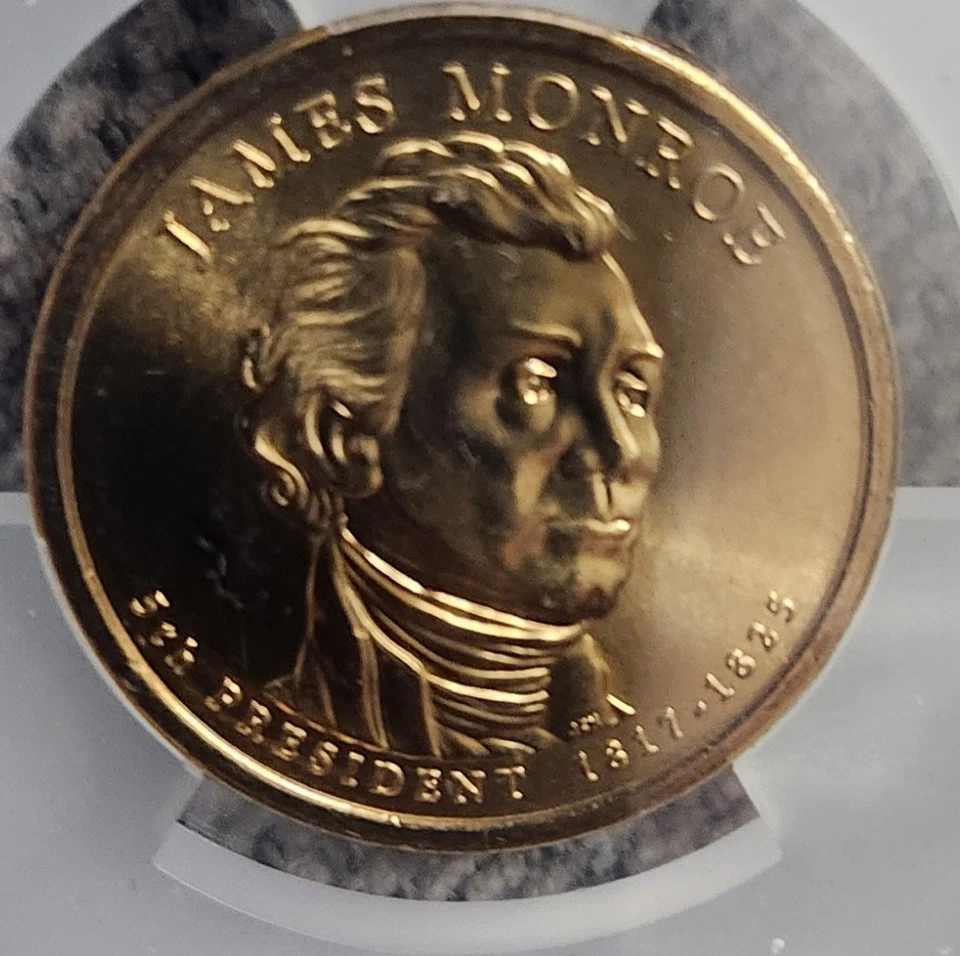 2008 P James Monroe Presidential Dollar ICG MS67 Type 2 Edge Lettering $1 - Image 3 of 4