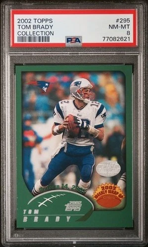 2002 Topps Collection #295 Tom Brady - PSA 8