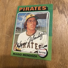 1975 Topps Rookie RC Card #457 Mario Mendoza Pittsburgh Pirates Nm+ Free Ship!