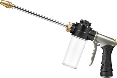 #ad High Pressure Hose Nozzle Gun W 100cc Soap Dispenser Metal Car Wash Sprayer Car $28.70