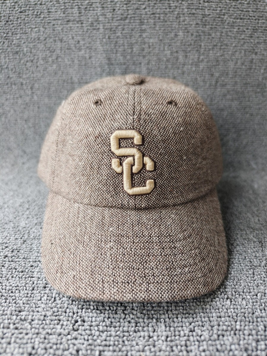 Mitchell & Ness USC Trojans SC Interlock Brown Tan Woven Strapback Hat Cap New