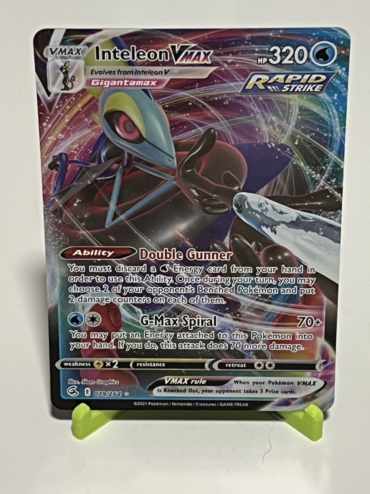 Pokemon Inteleon VMAX 079/264 Fusion Strike Ultra Rare NM Condition