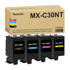 MX-C30NT Toner 4-Pack for Sharp MX-C250 C300 C301 C303 C304 C305