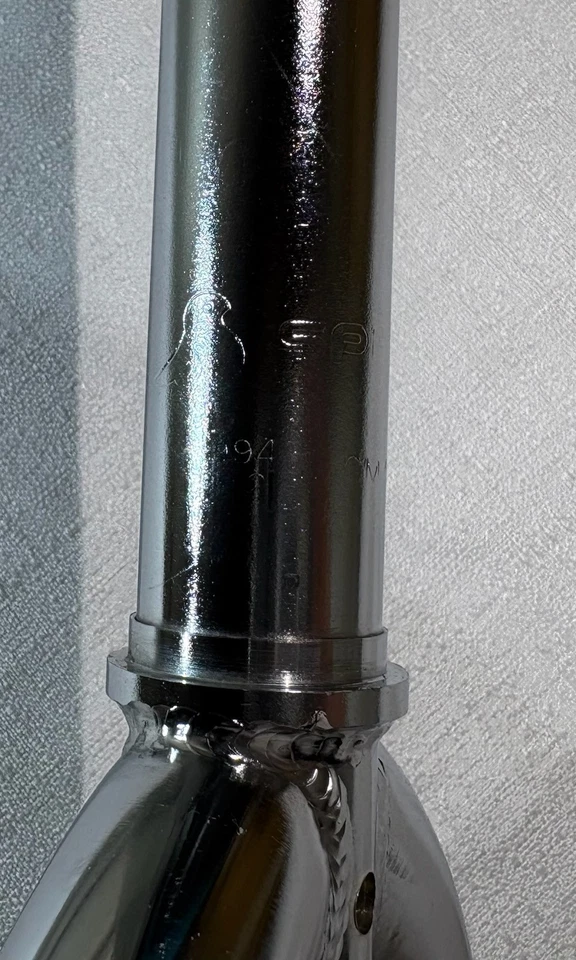 HORQUILLA DE BICICLETA DE MONTAÑA CROMOLY #18 SPINNER CROMADA VINTAGE 1 1/8"" 1994 VINTAGE Foto 4 de 4