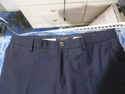 SCOTCH & SODA SIZE 32 X 32 NAVY FLAT FRONT WOOL DRESS PANTS