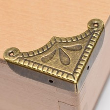 12 Pcs Vintage Bronze Corner Protectors Decorative Metal Edge Medium Size