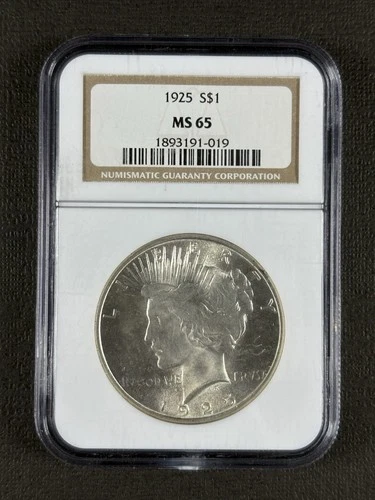 1925 Peace Silver Dollar NGC MS65