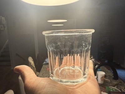 Luminarc Tumblers Set of 6 Paneled 10 oz. #375 Clear Glass 3 1/4'' Tall