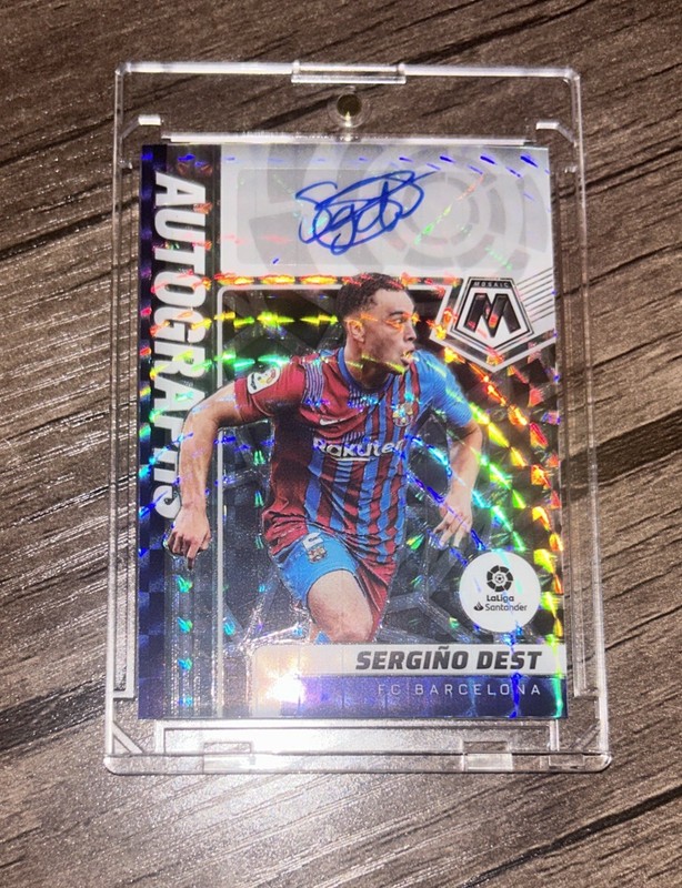 2021-22 Panini Mosaic LA LIGA SERGINO DEST Scripts Prizm AUTO Autograph