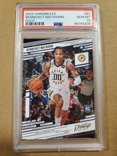 2022 Panini Chronicles Gold #61 Bennedict Mathurin /10 RC Pop 2!! Pacers