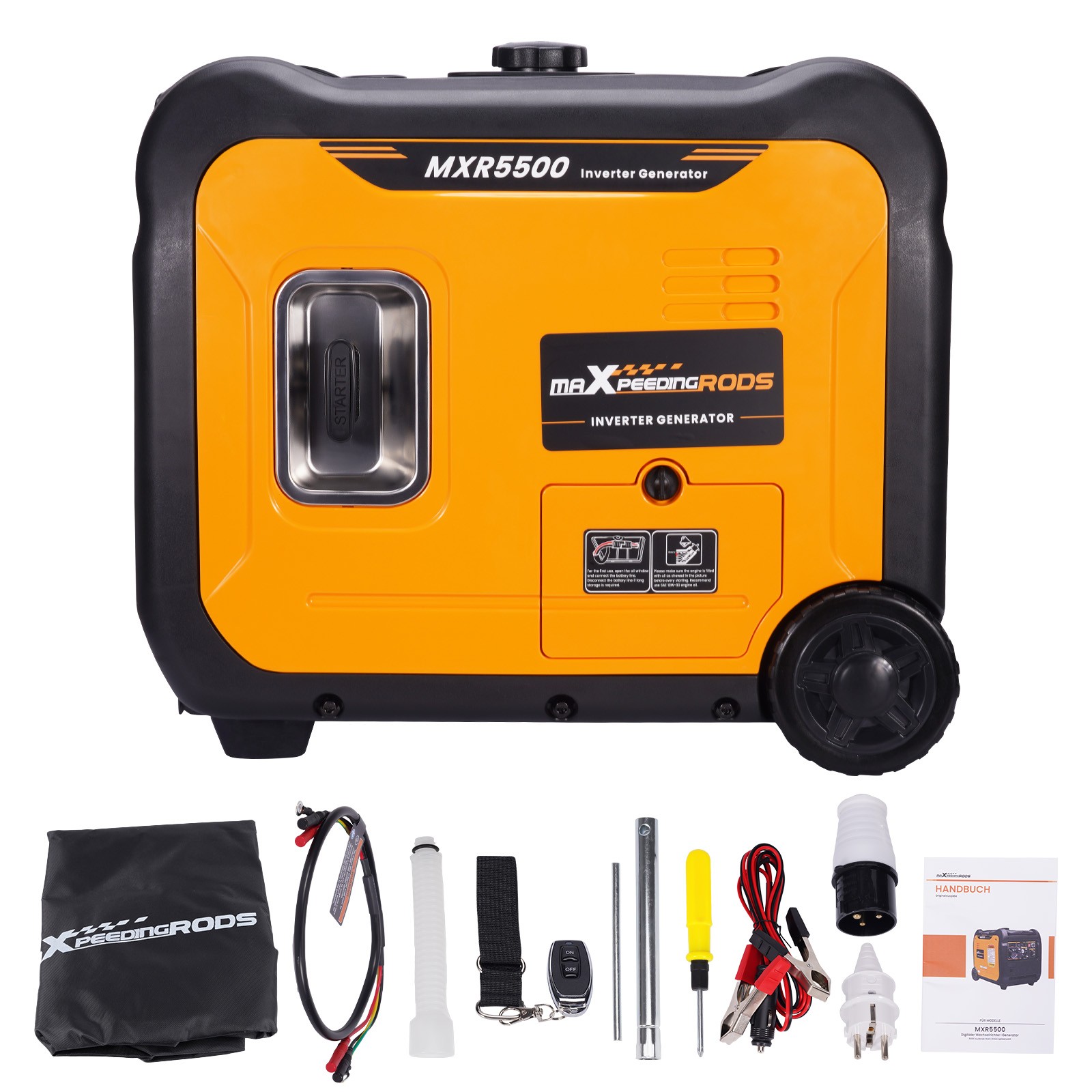 Inverter Benzin Stromerzeuger 5500W Notstromaggregat Elektrostart/Fernstart