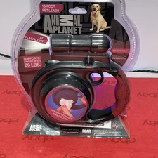 Animal Planet Retractable LED Lighted 16’ Dog Leash with Waste Bag Holder